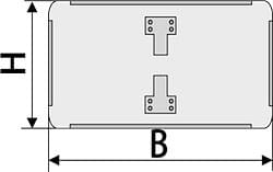 Схема изготовления прямоугольной подосновы со скругленными углами