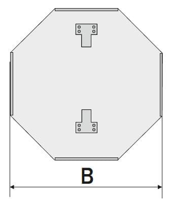 Схема изготовления восьмиугольной подосновы